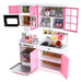 Кухня кукольная со световыми и звуковыми эффектами, Розовая 5, QunFengToys дополнительное фото 1.