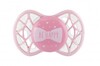 Пустышка Air55 Cool 0m+ симметрическая "BE HAPPY" розовая Nuvita