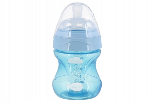 Пляшечки: Дитяча антиколікова пляшечка Mimic Cool (150 мл) блакитна Nuvita