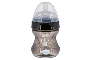 Поїльники, пляшечки, чашки: Дитяча антиколікова пляшечка Mimic Cool (150 мл) чорна Nuvita
