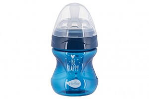 Бутылочки: Детская антиколиковая бутылочка Mimic Cool (150 мл) темно-синяя Nuvita