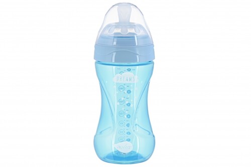 Пляшечки: Дитяча антиколікова пляшечка Mimic Cool (250мл) блакитна Nuvita