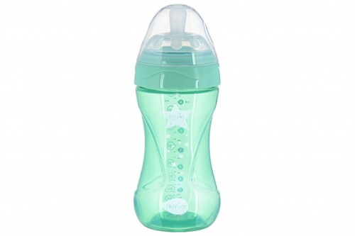 Бутылочки: Детская антиколиковая бутылочка Mimic Cool (250мл) зеленая Nuvita