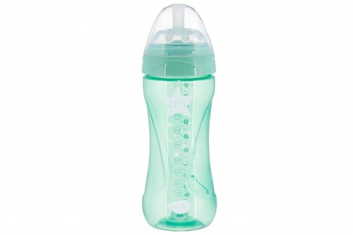 Пляшечки: Дитяча антиколікова пляшечка Mimic Cool (330мл) зелена Nuvita