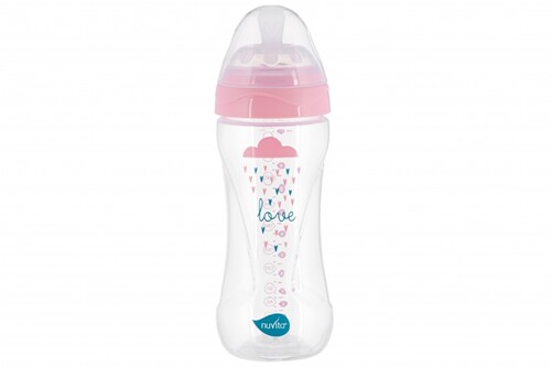 Бутылочки: Детская антиколиковая бутылочка Mimic Collection (330 мл) розовая Nuvita