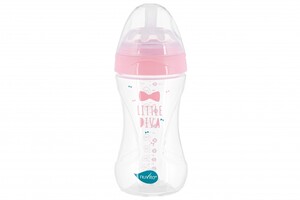 Бутылочки: Детская антиколиковая бутылочка Mimic Collection (250 мл) розовая Nuvita