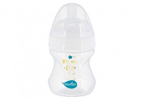 Поильники, бутылочки, чашки: Детская антиколиковая бутылочка Mimic Collection (150 мл) белая Nuvita