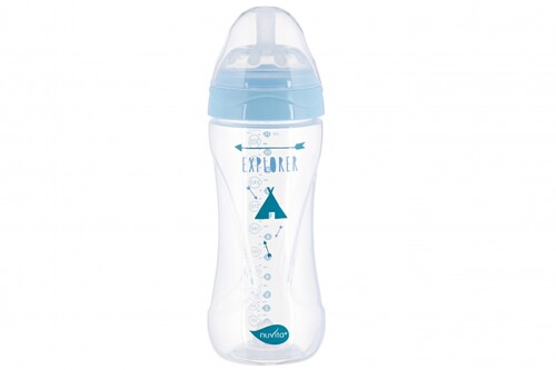Бутылочки: Детская антиколиковая бутылочка Mimic Collection (330 мл) синяя Nuvita