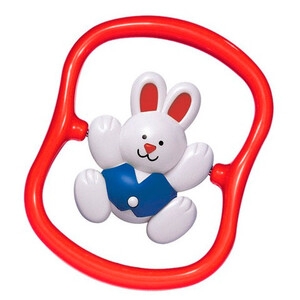 Игры и игрушки: Погремушка кролик вращающийся (в красной жилетке), Tolo