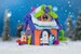 Игровая фигурка Small House Зимняя страна чудес, Лыжный домик "Тайник" Nanables дополнительное фото 6.