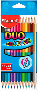 Товари для малювання: Олівці двосторонні Maped Color Peps Duo 12 шт. 24 кольори
