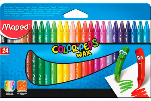 Товары для рисования: Мелки восковые Color Peps Wax Crayons, 24 цветов