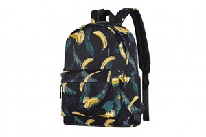 Рюкзаки, сумки, пенали: Рюкзак 2E, TeensPack Bananas, чорний