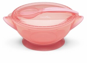Дитячий посуд і прибори: Набір для годування дорожній COOL 6м+ рожевий Nuvita