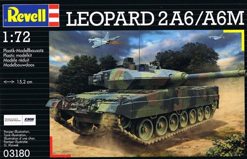 Збірні моделі-копії: Танк Leopard 2 A6M Revell Німеччина 2001р 172 (03180)