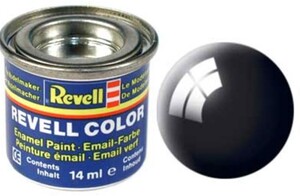 Аксессуары для моделирования: Краска черная глянцевая Revell black gloss 14 ml (32107)