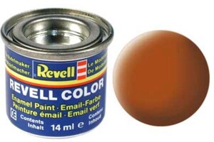 Краска коричневая матовая Revell leather brown mat 14 ml brown mat 14ml (32185)