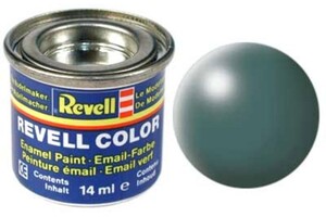 Игры и игрушки: Краска зеленая шелковисто-матовая Revell leaf green silk 14 ml (32364)
