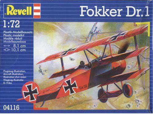 Сборные модели-копии: Сборная модель Revell Самолет Fokker DR1 Triplane 172 (64116)