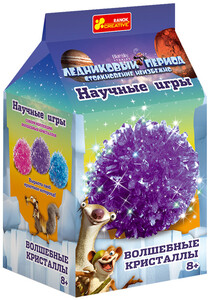 Хімія і фізика: Набор для опытов Волшебные кристаллы Ледниковый период (фиолетовый), Ranok Creative