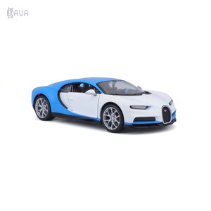 Машинки: Автомодель Bugatti Chiron тюнинг, бело-голубой (1:24), Maisto