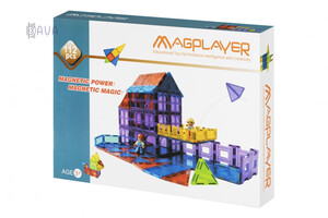 Ігри та іграшки: Конструктор «Магнітні плитки», 112 ел., MagPlayer