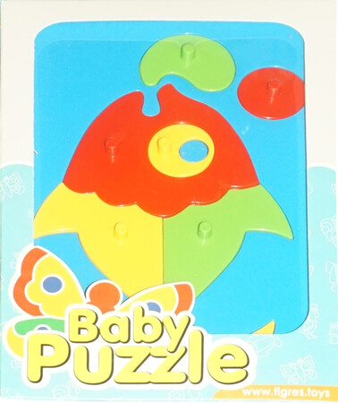 Рамки з вкладишами: Развивающая игрушка Рыбка с пузырями Baby puzzles, Wader