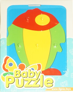 Рамки з вкладишами: Развивающая игрушка Рыбка с красным хвостом Baby puzzles, Wader