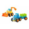 Набор игрушечных машинок Hola Toys Бульдозер и трактор, 6 шт.