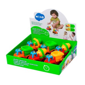 Будівельна техніка: Набір іграшкових машинок Hola Toys Самоскид і бетономішалка, 6 шт.
