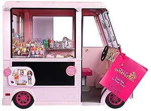 Ігри та іграшки: Транспорт для ляльок «Фургон із морозивом і аксесуарами (рожевий)», Our Generation