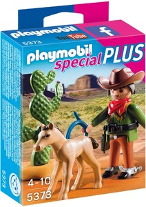 Игровые наборы Playmobil: Ковбой с жеребенком (5373), Playmobil