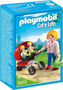 Ігри та іграшки: Мама с близнецами в коляске (5573), Playmobil