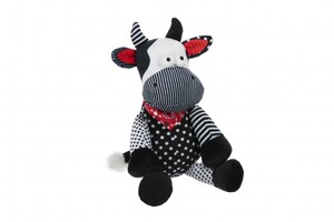 Тварини: М'яка іграшка «Корова/Бик» (чорно-білий), 24 см, Same Toy