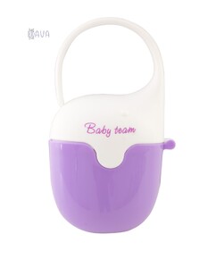 Пустышки и соски: Контейнер для пустышки, Baby team (фиолетово-белый)