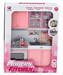 Кухня кукольная со световыми и звуковыми эффектами, розовая 3, QunFengToys дополнительное фото 1.