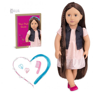 Ігри та іграшки: Лялька Кейлін (46 см) з волоссям, що росте, брюнетка, Our Generation