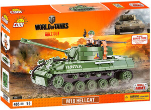 Пластмасові конструктори: Конструктор Самохідна артилерійська установка M18 Hellcat, World of Tanks, Cobi