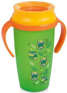 Поїльники, пляшечки, чашки: Кружка с ручками Folky Active (350 мл) зеленая, lovi