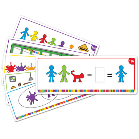 Початкова математика: Набір карток із завданнями для фігурок "Моя сім'я" Learning Resources