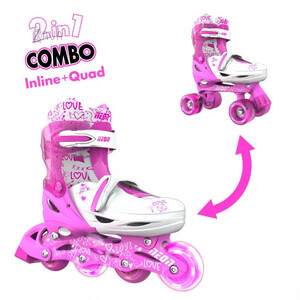 Детский транспорт: Ролики Neon COMBO SKATES Розовые (размер 30-33)