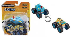 Ігри та іграшки: Машинка-трансформер Flip Cars 2 в 1 Монстр-трак Носоріг