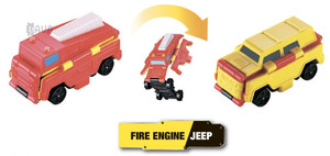 Автомобили: Машинка-трансформер Flip Cars 2 в 1 Пожарный автомобиль и Внедорожник
