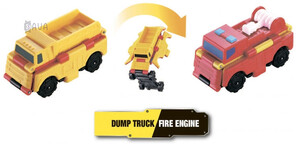 Игры и игрушки: Машинка-трансформер Flip Cars 2 в 1 Самосвал и Пожарный автомобиль