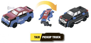 Ігри та іграшки: Машинка-трансформер Flip Cars 2 в 1 Таксі і Пікап