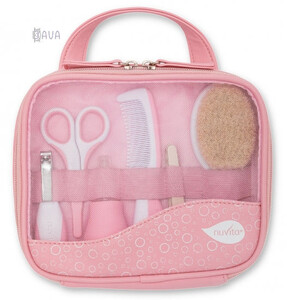 Маникюрные наборы и расчёски: Набор по уходу за ребенком Nuvita большой 0м+ розовый