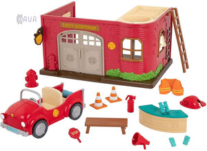 Игры и игрушки: Игровой набор «Пожарная станция», Li'l Woodzeez