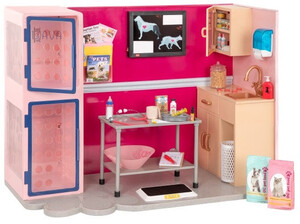 Домики и мебель: Игровой набор «Ветеринарная клиника, розовый», Our Generation
