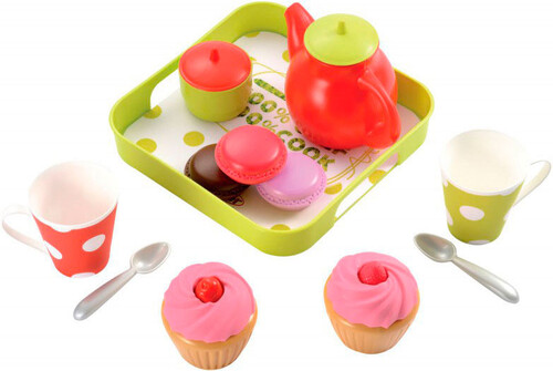 Іграшковий посуд та їжа: Набір посуду з тістечками, Ecoiffier