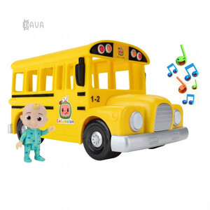 Машинки: Ігровий набір Feature Vehicle Жовтий Шкільний Автобус зі звуком, CoComelon